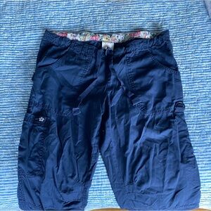 Dark blue koi cargo pants